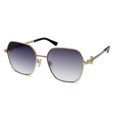 China Resin Fashion Metal Belt Diamond Ladies Sunglasses Premium Electroplated Frame 2022 Unique Innovative Design Sunglasses for sale