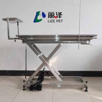 China Stainless Steel Operation Table Veterinary Pet Veterinary Electric Lifting Surgical Table for sale