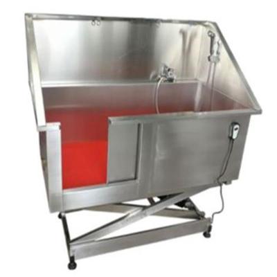 China Small Animals Pet Bathing Sink Stainless Steel Pet Cleaning and Grooming Products Pet Electric Lift Bathing Pool for sale