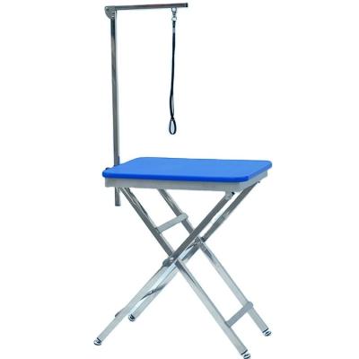 China Sustainable Small and Medium Pet Stainless Steel Portable Folding Beauty Table Shearing and Blowing Table for sale