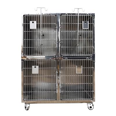 China Sustainable Veterinary Cage 304 Stainless Steel Cage For Pets In Hospital Without Nets And Plates for sale