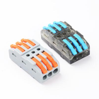 China Power Mini Compact Push In Wire Connector Lever Good Quality Fast Screwless Cable Connectors Terminal Block CMK-423 for sale