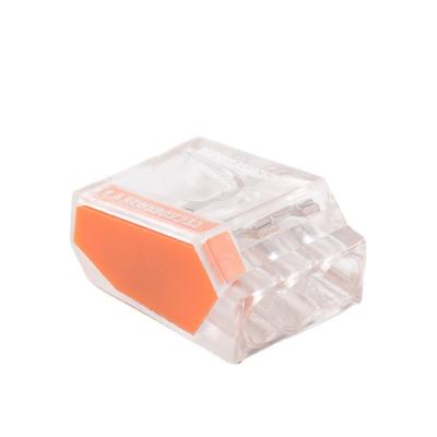 China Plug In New Design Pin 3p Wire Automotive Orange Color Wire Quick Barrier Terminal Block Custom Electrical Outlet for sale