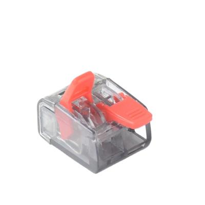 China Other Universal 2 Way Wire Connector 0.5 To 4mm Red Lever Female Pin Connector for sale