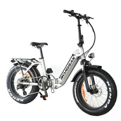 China Aluminum alloy 20 fat tire bicycle 48v electric fat folding bike 100w electric fat tire folding bike for sale