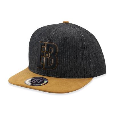 China OEM COMMON 6 Panel Custom Logo Snapback Acrylic 3D Embroidery Flat Edge Suede Visor for sale