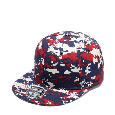 China JOINT Custom Flat Brim Snapback Hat 6 Panel Camouflage Sports Hats And Caps For Men for sale