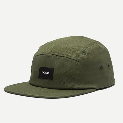 China Custom 5 Panel Hats COMMON Hot Selling Cotton 5 Panel Blank Unstructured Hat Woven Label for sale