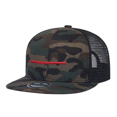 China Wholesale 3D Embroidery Snapback Hat Men COMMON Trucker Mesh Snapback Hat Camo for sale