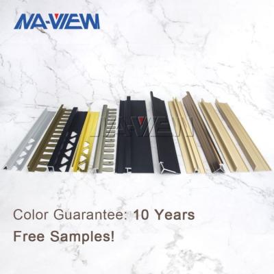 China Modern Decorative Aluminum Metal Border Ceramic Tile Edge Edging Junction Panel Profiles for sale