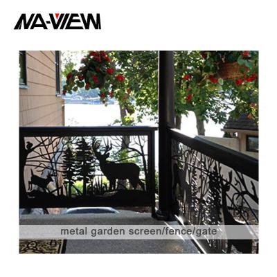 China Easily Assembled Industrial Galvanized Steel Antique Alum Aluminum Composite Balcony Metal Fence for sale