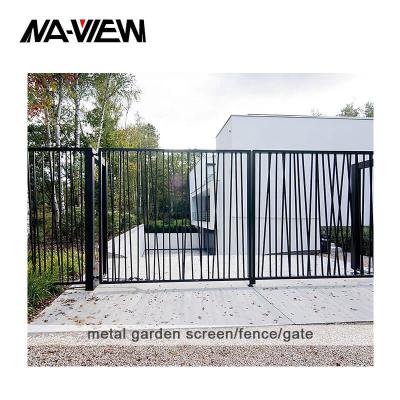 China Guangdong Naview Factory Easily Assembled Panel Farm Aluminum Garden Gates For Sale for sale