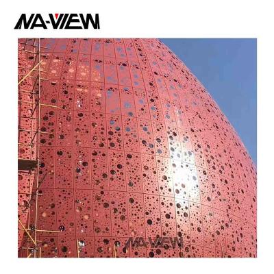 China Perforated Metal Sheet Metal Stainless Steel Facade Aluminum Decorative Perforated Panel for sale