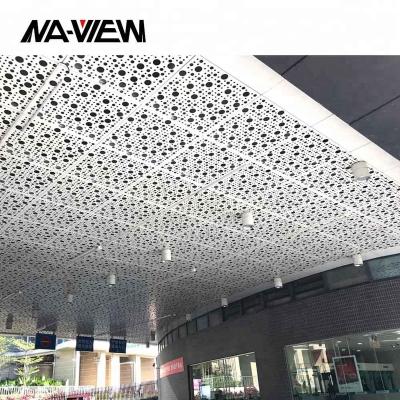 China Artistic Acoustic Decorative Aluminum Metal Suspended False Ceilings Home Stretch Ceiling Panel Tiles Board Design for sale