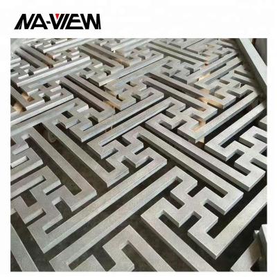 China Exterior Facade Panel Building Decorative Laser Cutting Aluminum Fence Panels for sale