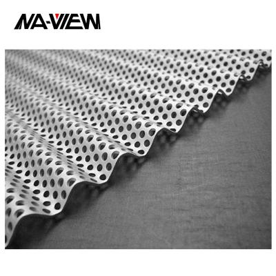 China Exterior Aluminum Facade Modern Construction Perforated Corrugated Panel for sale