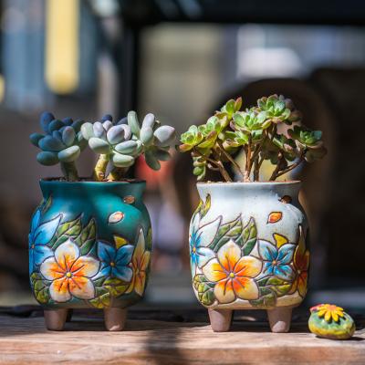 China OEM Contemporary Cute Animal Ceramic Succulent Small Mini Porcelain Flower Pot Wholesale Indoor Flower Pots for sale