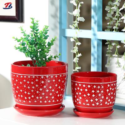 China Minimalist OEM Custom Outdoor Garden Round Ceramic Cylinder Terracotta Planter Plant Succulent Flower Pots for sale