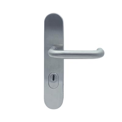 China 304 Modern Plate Stainless Steel Security Door Lever Handle for sale