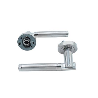 China Modern Cylinder Key Hole Indoor Handle Set Door Lock Iron Door Accessories for sale