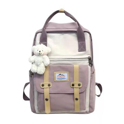 China Waterproof Online Fashionable Polyester Nice University Backpacks Girl School Bags for sale