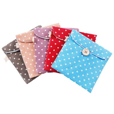 China Fashion towel colorful snitary bag storage portable cute stitch small parteen snitary bag for girl and women for sale