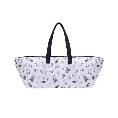 China 2021 Fashion Hot Selling White Cute Animal Printing Lunch Insulation Bag For Food for sale