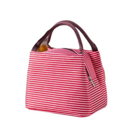 China Eco-friendly Reusable Natural Washable Cooler Bag Fashion Color Seafood Color Seafood Heat Insulation Lunch Take Out Bag for sale