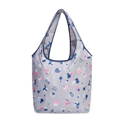 China Folding High Quality Women's Shopping Bag Printed Design Foldable Handbag for sale