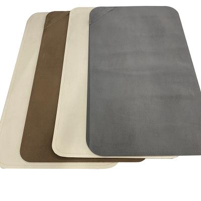 China Portable Premium Soft PU Bonded Rectangle Leather Place Mat For Outdoor Family Dining Table Picnic for sale