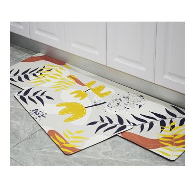 China Washable Waterproof Custom Printed Vinyl PVC Kitchen Cover Indoor Floor Mats Kitchen Mat Thickness 5.0mm for sale