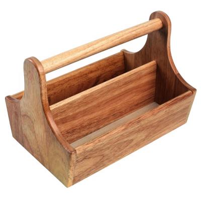 China Home and Bar Table Top Display Tidy Rack Handmade Wooden Condiment Cart for sale