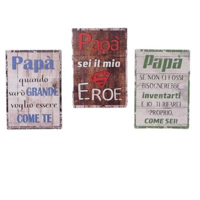 China Europe Retro Bar And Restaurant Wall Plaque Advertising UV Coating Wood Sign for sale