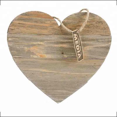 China Christmas shabby chic rustic wooden decoration Europe heart wooden plaque sign for home decoration for sale