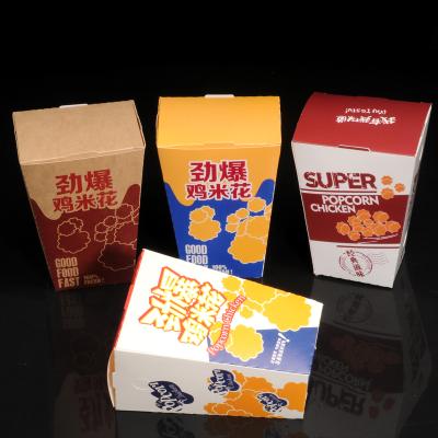 China Disposable French Fries Box and Burger Boxes Disposable Popcorn Chicken Box Little Case No. folding for sale