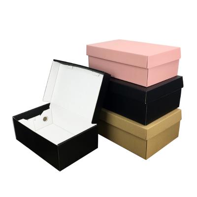 China Eco Biodegradable Shoebox Packaging Cloth Boxes Kraft Paper Box Clothes Packaging Custom Printing for sale