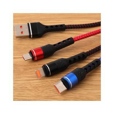 China Hot-selling mobile phone three-in-one Android interface, IOS interface, TYPE-C interface fast charging data cable for sale