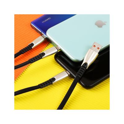 China Hot selling mobile phone 1200MM/2.4A three-in-one Android interface/IOS interface/TYPE-C interface data cable for sale