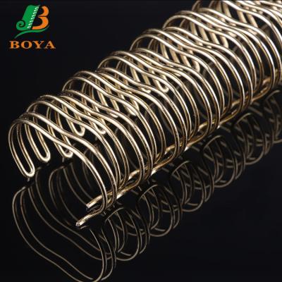 China For Custom Binding Books 3:1Pitch Gold Color Spring Coil, Double Spring Coil, Spring Coil For Loose Leaf Book for sale