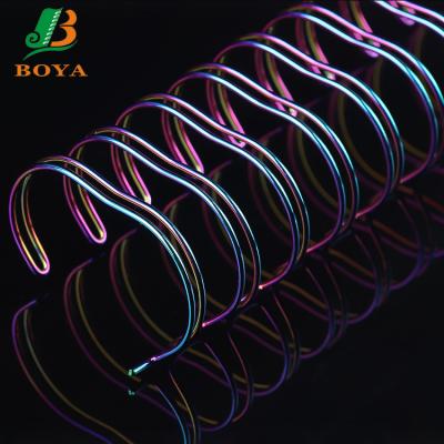 China For Newest Books Binding Rainbow Color Twin Ring Wire For Book Binding Double Loop Wire for sale