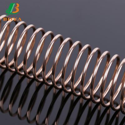 China Binding Book BOYA Office Stationery 1-1/2 Inch Custom Metal Single Spiral Anodized Aluminum Coil for sale