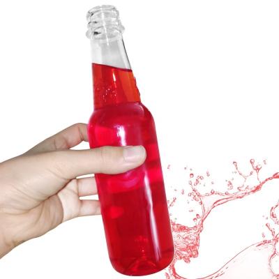 China 100% Virgin PLA Material Eco Friendly Biodegradable Bottle Long Neck 280ml Transparent Plastic Bottles For Wine for sale