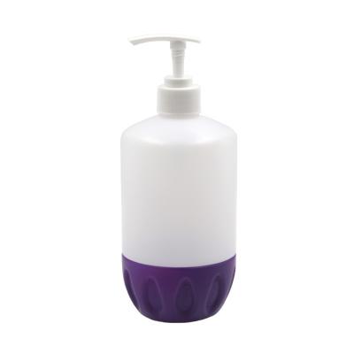 China Cosmetic 16oz Double Wall White Plastic Bottle For Lotion And Cream Bottles Bronzer 500ml Lotion Pump Bottle for sale