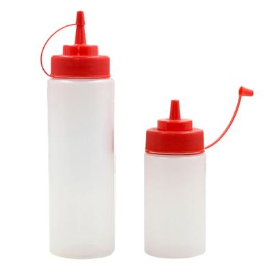 China Plastic Chili Hot Tomato Sauce Ketchup Sauce Food Grade LDPE Sweet Squeeze Bottles for sale