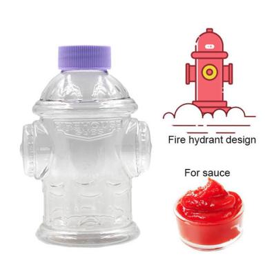 China food & Unique Shaped Plastic Beverage Packaging Cartoon Fire Hydrant Bottle For Sauce for sale