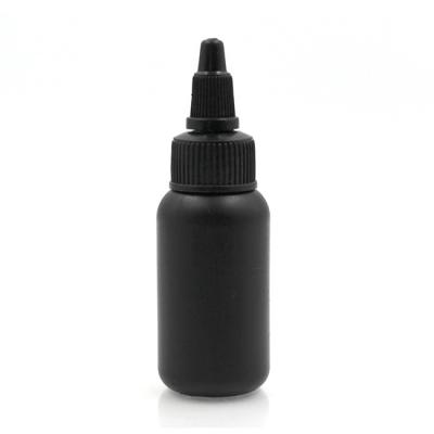 China food & Beverage Packaging 30ml Black HDPE Sauce Bottle With Twist Cap for sale