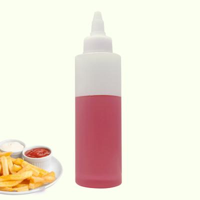 China LDPE Plastic Bottle 90ml 150ml Small Mini Empty Tomato Ketchup Bottle BPA Free Translucent Squeeze BBQ Sauce for sale