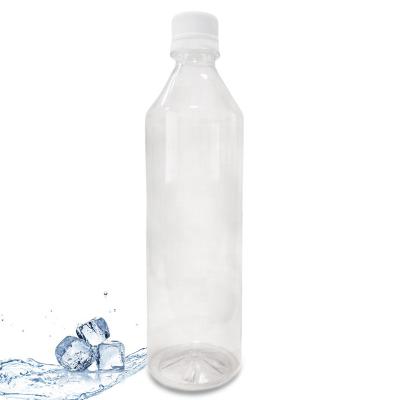 China Beverage Supply Wholesale Clear Round 500ml 16oz Empty PET Juice Bottles With Caps for sale