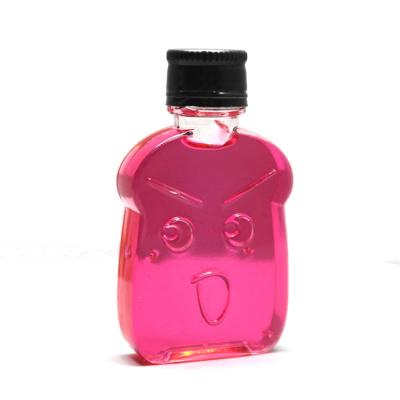 China wholesale cheap Mini Liquor Wine Small Bottles PETG 100% blank material smiley shape bottle 20ml plastic bottle for sale