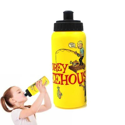 China Blue Yellow Sustainable Water Bottle 400ml Custom Portable Kids Sports School Plastic Water Bottles For Kids for sale